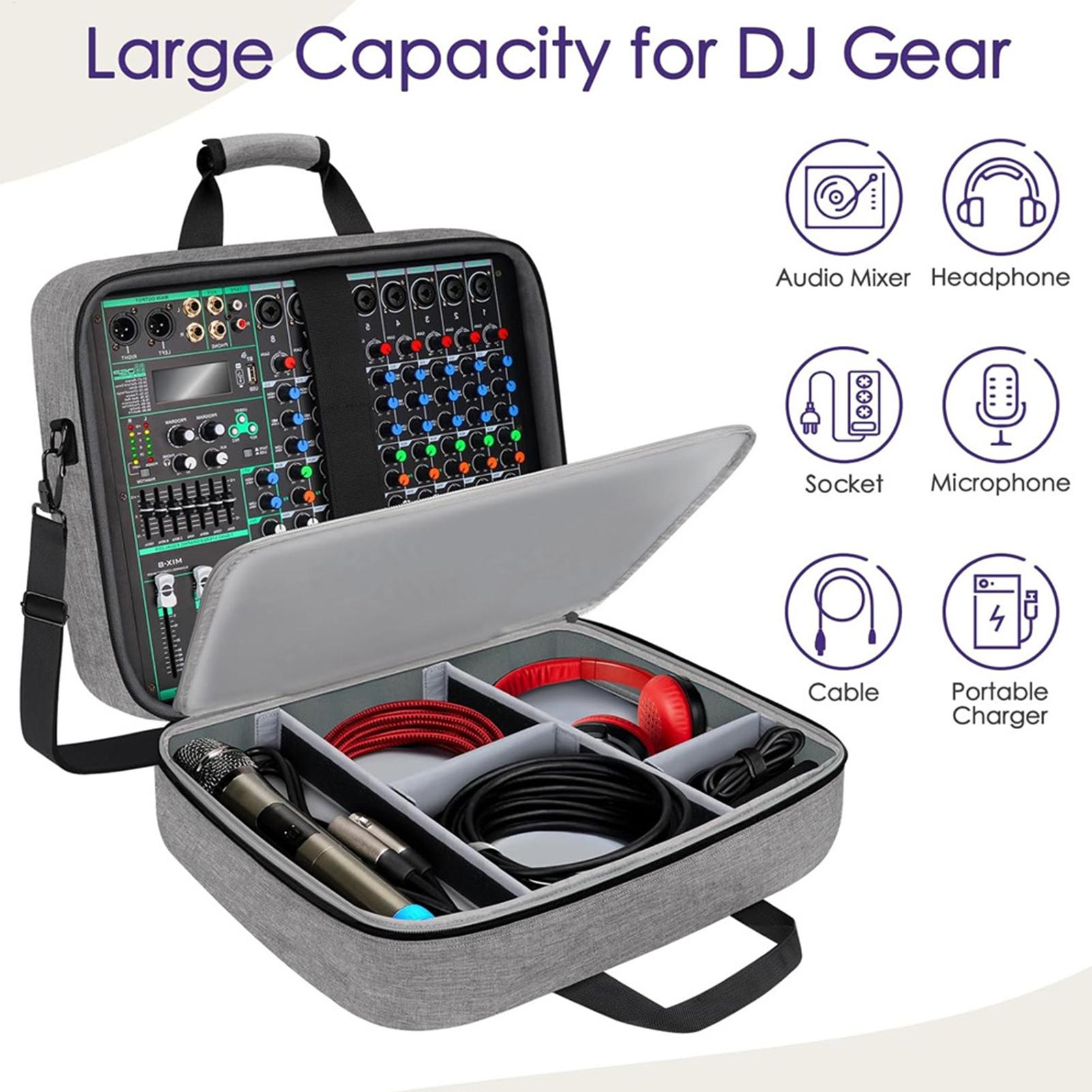 Men'S Accessories Travel Bag - กระเป๋าใส่เครื่องผสมเสียง กระเป๋าใส่อุปกรณ์บันทึกเสียงขนาดใหญ่ กระเป๋าป้องกันเครื่องผสมเสียงดีเจ กระเป๋าใส่เครื่องผสมเสียงดีเจขนาดกะทัดรัด อุปกรณ์เสริมสำหรับจัดเก็บแบบปรับได้