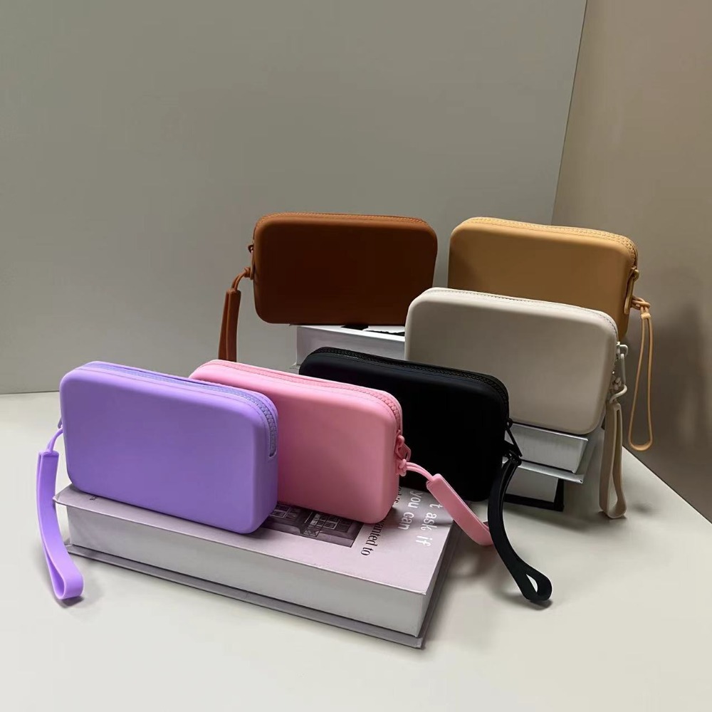 Coin Holder Men - ซิลิโคนกระเป๋าสตางค์รูปสี่เหลี่ยมผืนผ้าประหยัดพื้นที่กระเป๋ามัลติฟังก์ชั่กระเป๋าถือมือถือผู้ชายผู้หญิงเหรียญเงินกระเป๋า