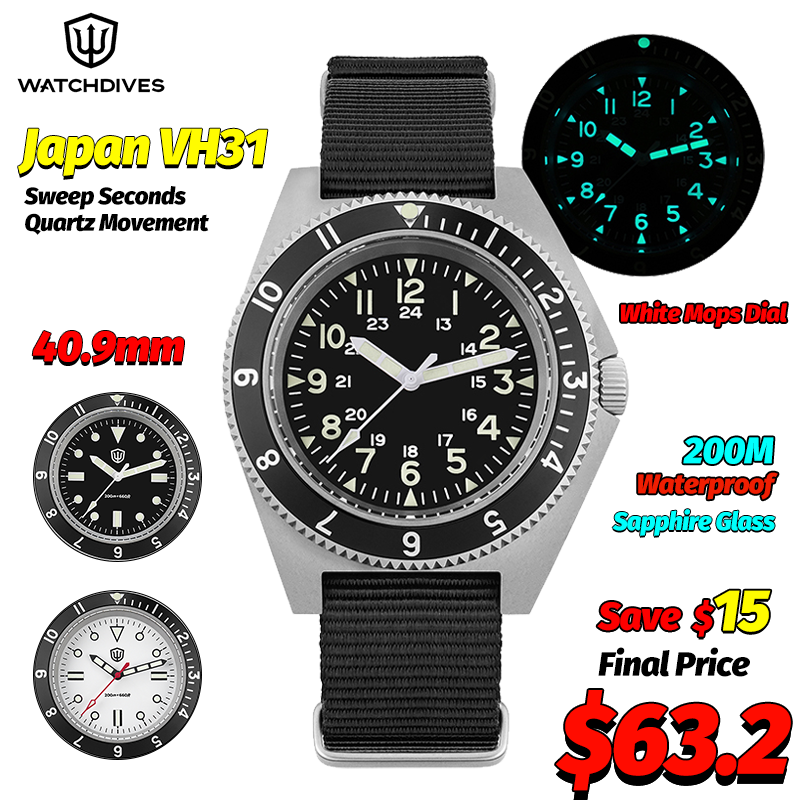 Men'S Accessories And Jewelry - นาฬิกาควอตซ์ Watchdives รุ่น WD1972 นาฬิกาผู้ชายหน้าปัดแซฟไฟร์ เรืองแสง