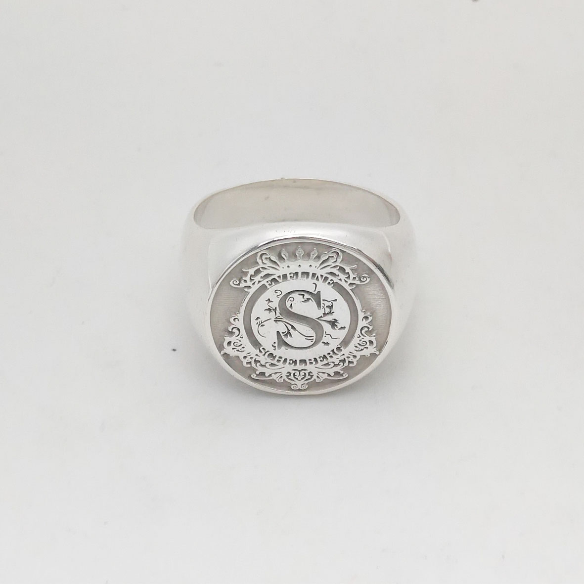 แกะสลักที่กําหนดเอง 17 มม.รอบแ - Signet Ring Men บทวิจารณ์และราคา