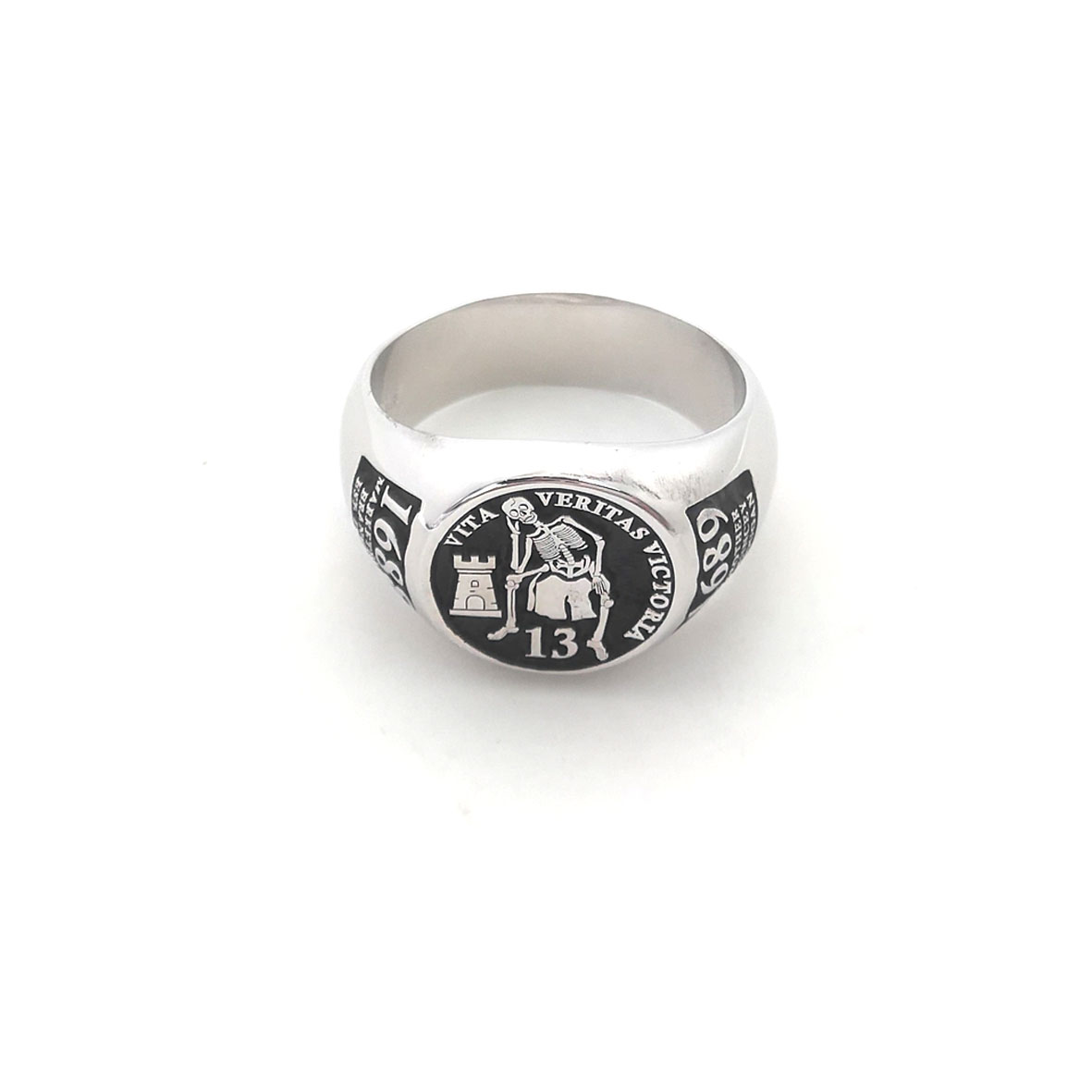 แกะสลักที่กําหนดเอง 17 มม.รอบแ - Signet Ring Men บทวิจารณ์และราคา