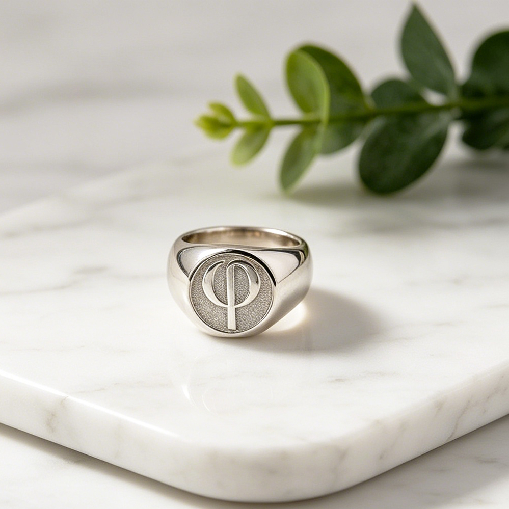 แหวนตราประทับผู้ชายขนาด 15 มม. - Signet Ring Men บทวิจารณ์และราคา