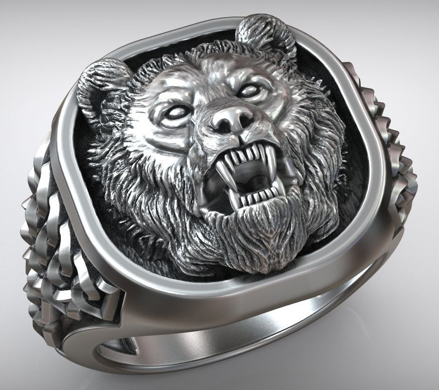 ตราประทับรูปหัวหมีไวกิ้ง นอร์ด - Signet Ring Men บทวิจารณ์และราคา