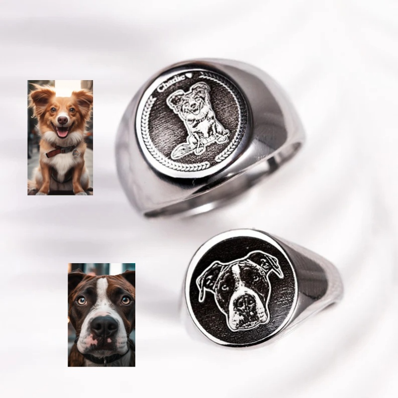 แหวนสลักลายรูปภาพตามสั่งสำหรับ - Signet Ring Men บทวิจารณ์และราคา