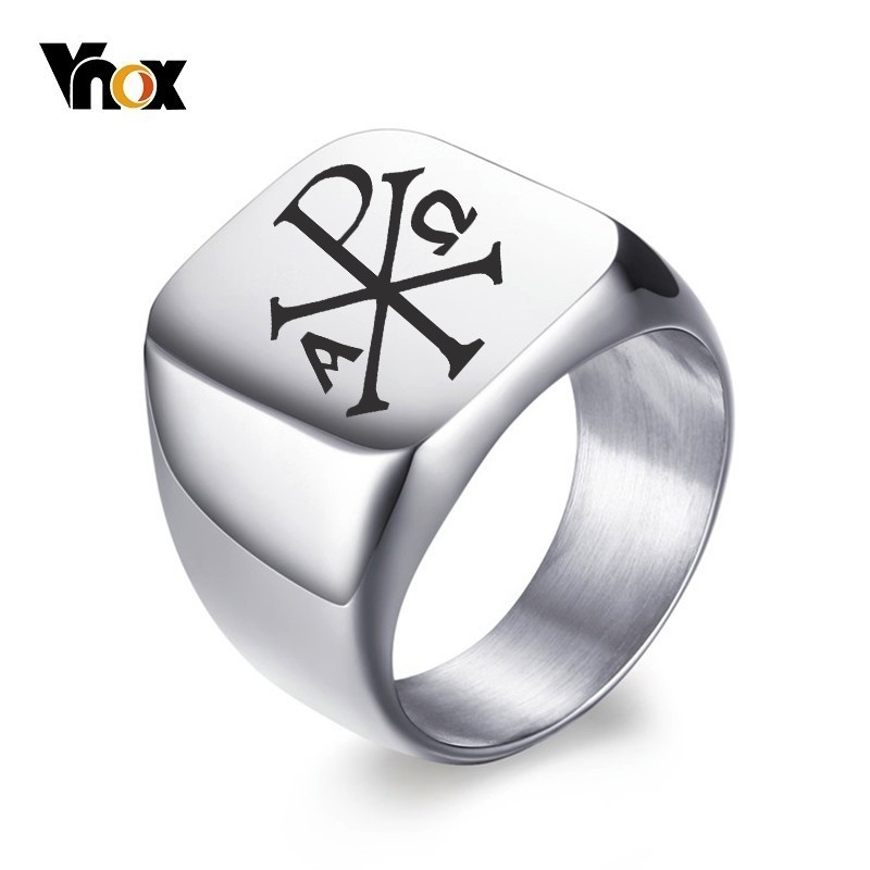 Vnoxส่วนบุคคลฟรีแสตมป์แหวนสำหร - Signet Ring Men บทวิจารณ์และราคา