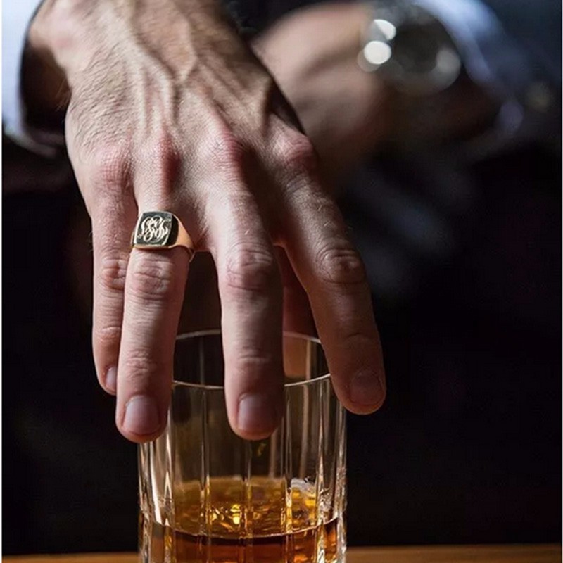 Vnoxส่วนบุคคลฟรีแสตมป์แหวนสำหร - Signet Ring Men บทวิจารณ์และราคา