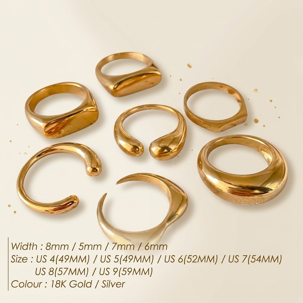 แหวนสแตนเลสสตีลทรงหนา St-Delan - Signet Ring Men บทวิจารณ์และราคา