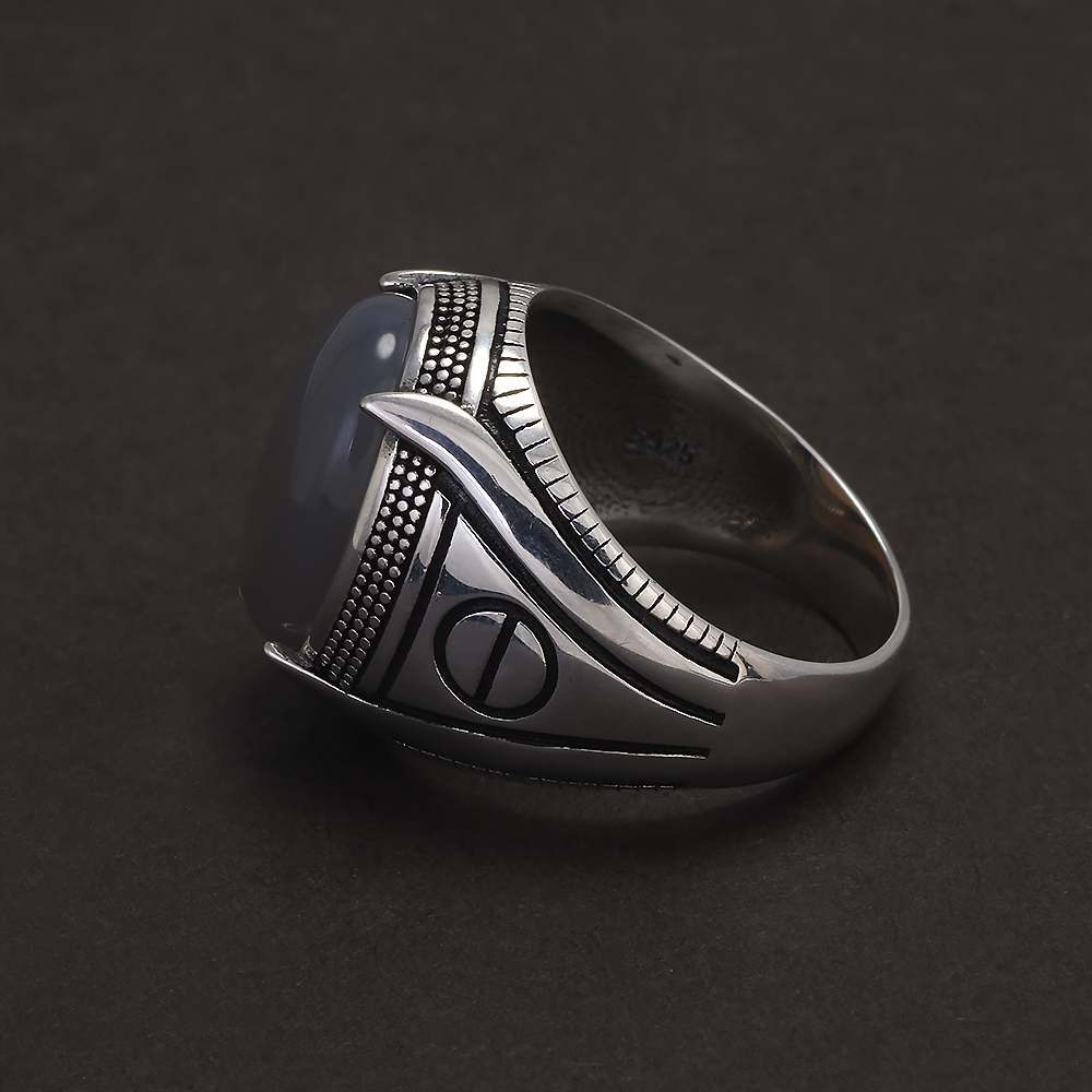 S925 เงินสเตอร์ลิง Agate Signe - Signet Ring Men บทวิจารณ์และราคา
