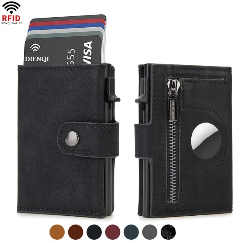 กระเป๋าสตางค์วินเทจ PU ป้องกัน - Coin Holder Men บทวิจารณ์และราคา