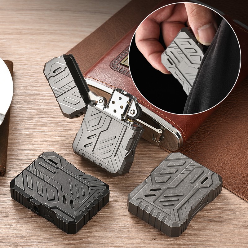 เคสไฟแช็คโลหะผสมไทเทเนียม ของข - Lighter Windproof บทวิจารณ์และราคา