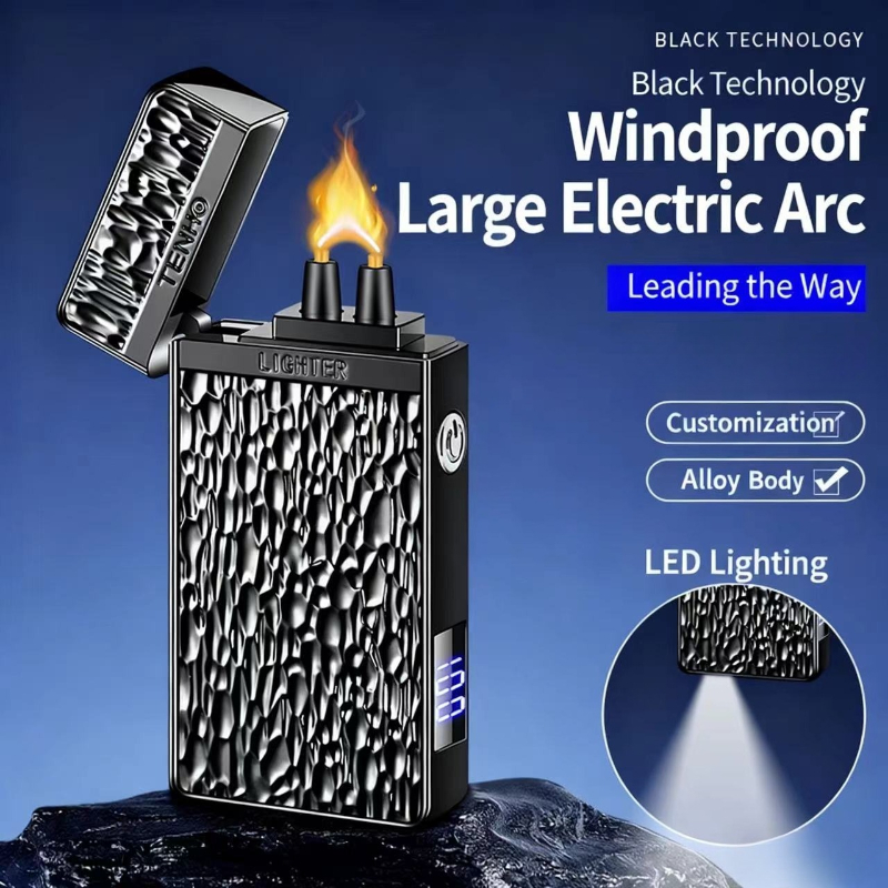 เทคโนโลยีล้ำสมัย สีดำ แบตเตอรี - Lighter Windproof บทวิจารณ์และราคา