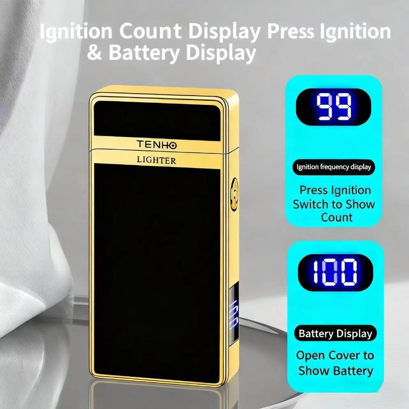 เทคโนโลยีล้ำสมัย สีดำ แบตเตอรี - Lighter Windproof บทวิจารณ์และราคา