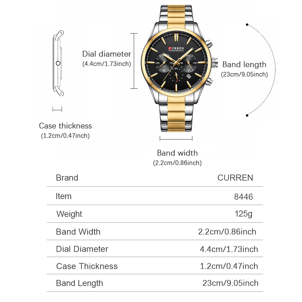 CURREN ลำลองควอตซ์โครโนสปอร์ตน - Men'S Accessories And Jewelry บทวิจารณ์และราคา