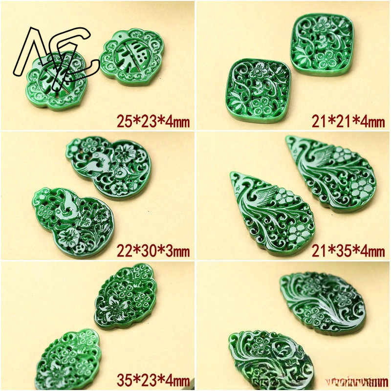 2 ชิ้น DIY หยกเขียวธรรมชาติแบบ - Men'S Accessories And Jewelry บทวิจารณ์และราคา