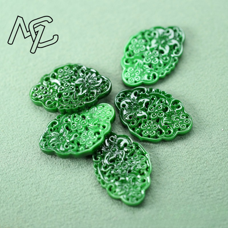 2 ชิ้น DIY หยกเขียวธรรมชาติแบบ - Men'S Accessories And Jewelry บทวิจารณ์และราคา