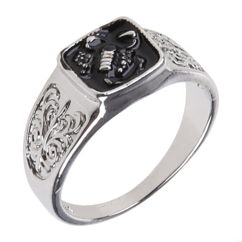 Scor-pion สัตว์แกะสลักแหวนสแคว - Men'S Accessories Cheap บทวิจารณ์และราคา