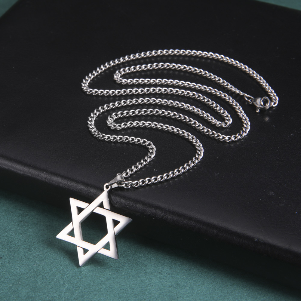 สร้อยคอจี้ดาวหกแฉกสแตนเลสสตีลส - Men'S Accessories And Jewelry บทวิจารณ์และราคา