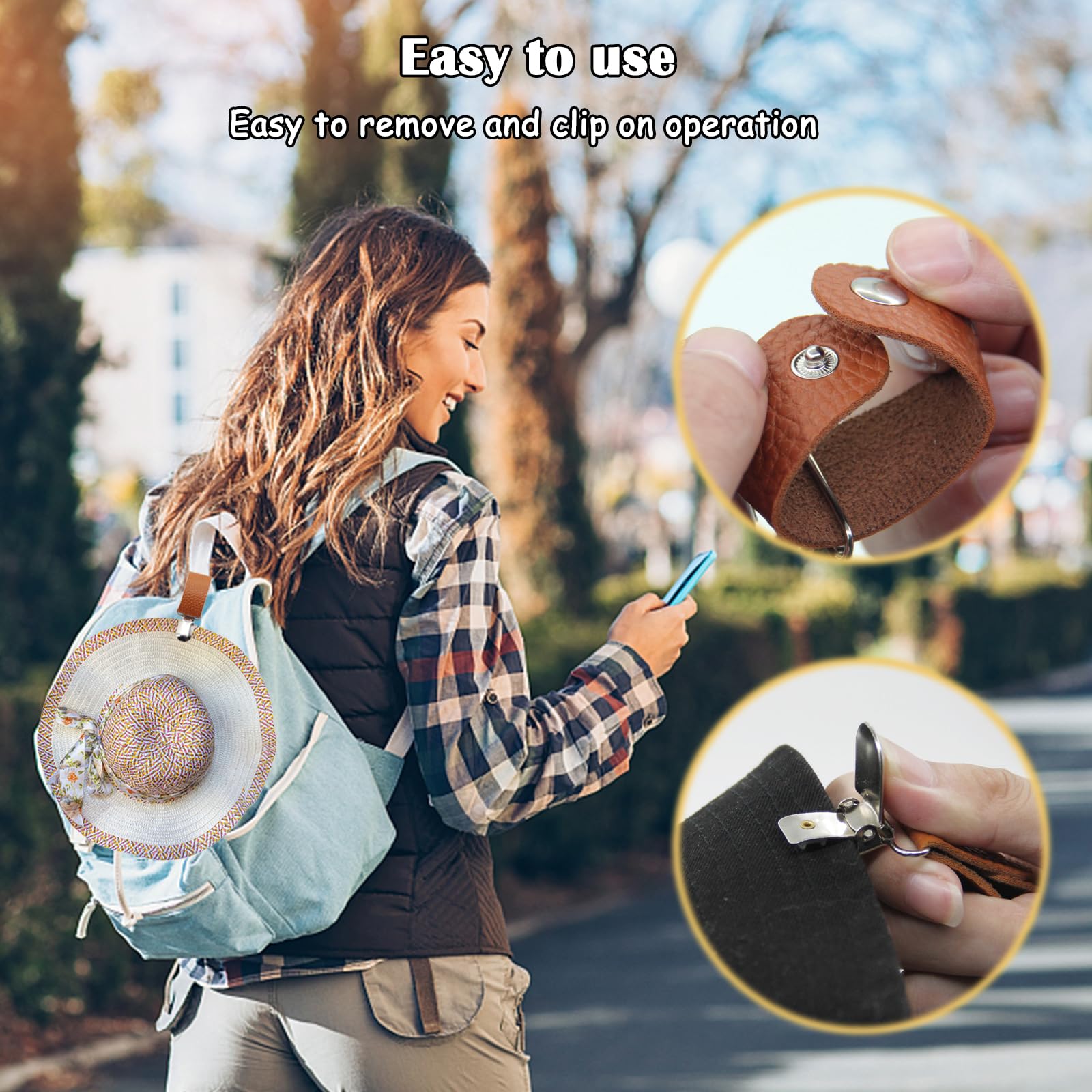 คลิปหนีบหมวกหนัง PU สำหรับเดิน - Men'S Accessories Travel Bag บทวิจารณ์และราคา