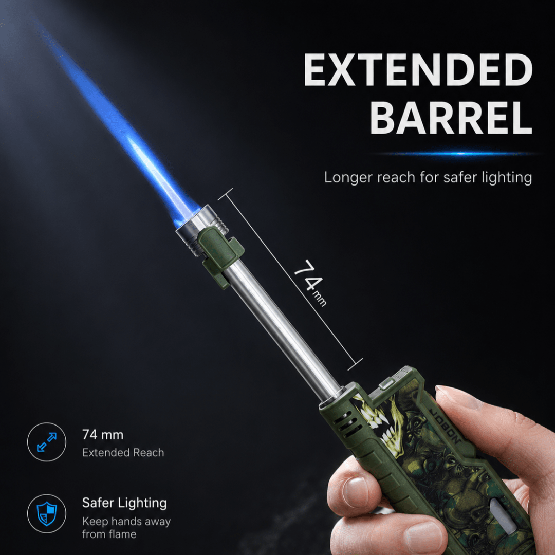 ไฟแช็คแก๊สบิวเทนสีน้ำเงินเมทัล - Lighter Windproof บทวิจารณ์และราคา